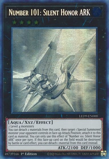 Number 101 Silent Honor ARK Legendary Duelists: Duels From the Deep Yu-Gi-Oh! card