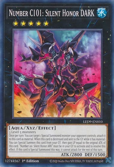 Number C101 Silent Honor DARK Legendary Duelists: Duels From the Deep Yu-Gi-Oh! card