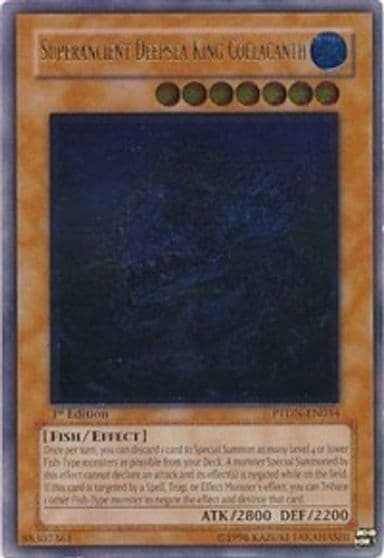 Superancient Deepsea King Coelacanth UTR Phantom Darkness Yu-Gi-Oh! card