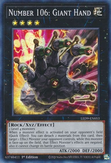 Number 106 Giant Hand Legendary Duelists: Duels From the Deep Yu-Gi-Oh! card