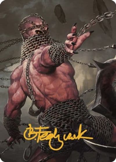 Chain Devil Art Card Gold Stamped Signature Art Series: Commander Legends: Battle for Baldur's Gate Magic card