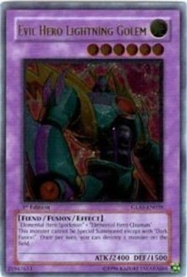 Evil Hero Lightning Golem UTR Gladiator's Assault Yu-Gi-Oh! card