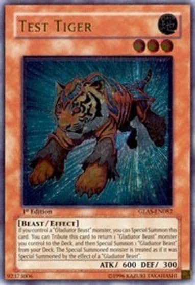 Test Tiger UTR Gladiator's Assault Yu-Gi-Oh! card
