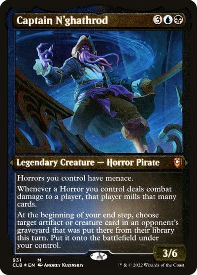 Captain Nghathrod Display Commander Thick Stock Commander Legends: Battle for Baldur's Gate Magic card