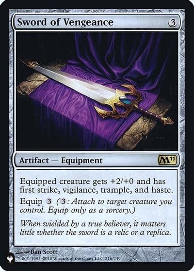Sword of Vengeance The List Reprints Magic card
