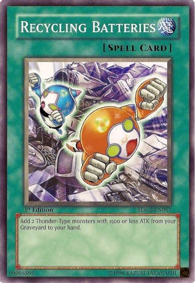 Recycling Batteries The Duelist Genesis Yu-Gi-Oh! card