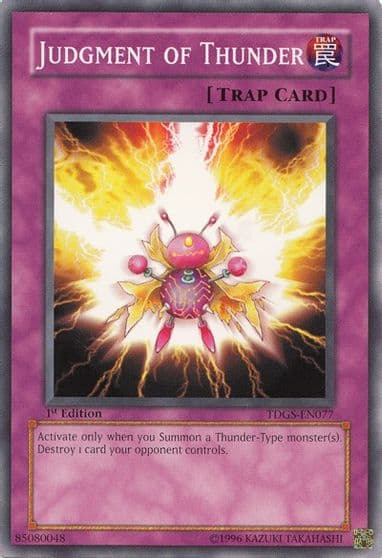 Judgment of Thunder The Duelist Genesis Yu-Gi-Oh! card