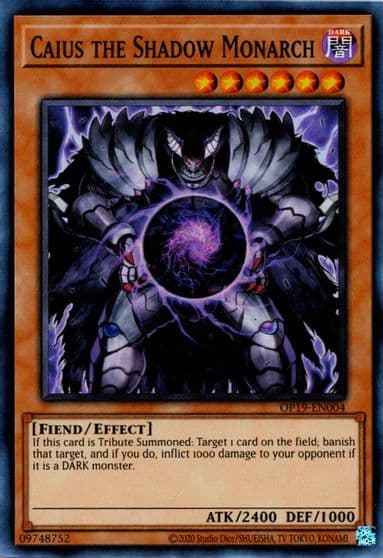 Caius the Shadow Monarch OTS Tournament Pack 19 Yu-Gi-Oh! card