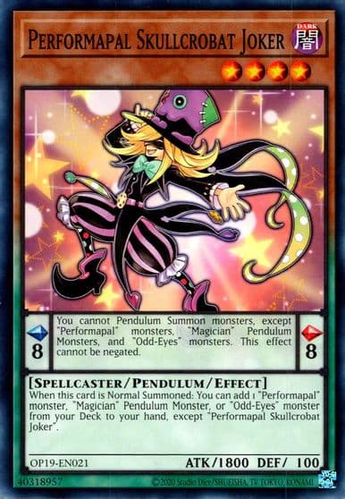 Performapal Skullcrobat Joker OTS Tournament Pack 19 Yu-Gi-Oh! card