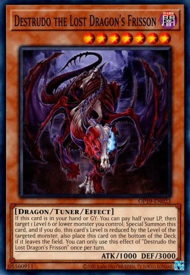 Destrudo the Lost Dragons Frisson OTS Tournament Pack 19 Yu-Gi-Oh! card