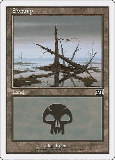 Swamp 339 Classic Sixth Edition Magic card