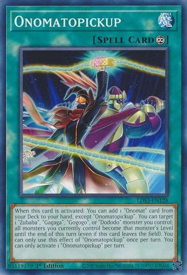 Onomatopickup Legendary Duelists: Season 3 Yu-Gi-Oh! card