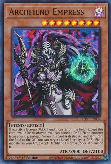Archfiend Empress Legendary Duelists: Season 3 Yu-Gi-Oh! card