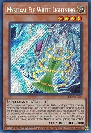 Mystical Elf White Lightning Legendary Duelists: Season 3 Yu-Gi-Oh! card
