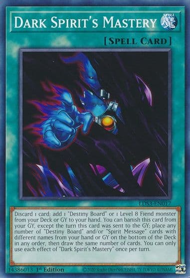 Dark Spirits Mastery Legendary Duelists: Season 3 Yu-Gi-Oh! card