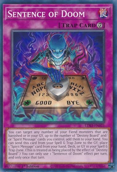 Sentence of Doom Legendary Duelists: Season 3 Yu-Gi-Oh! card