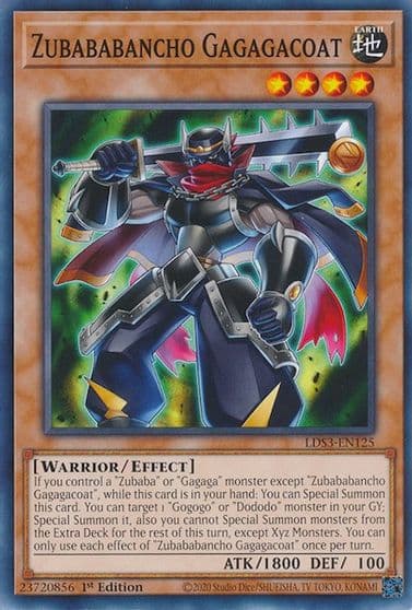 Zubababancho Gagagacoat Legendary Duelists: Season 3 Yu-Gi-Oh! card