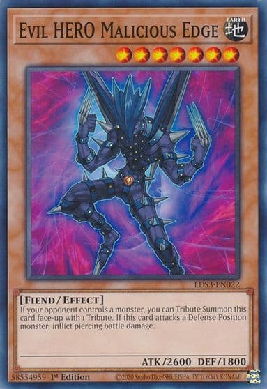 Evil HERO Malicious Edge Legendary Duelists: Season 3 Yu-Gi-Oh! card