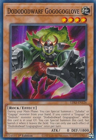 Dodododwarf Gogogoglove Legendary Duelists: Season 3 Yu-Gi-Oh! card