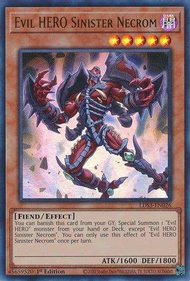 Evil HERO Sinister Necrom Legendary Duelists: Season 3 Yu-Gi-Oh! card