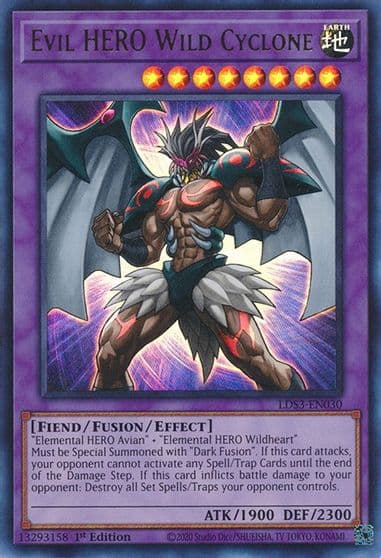 Evil HERO Wild Cyclone Legendary Duelists: Season 3 Yu-Gi-Oh! card