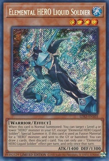 Elemental HERO Liquid Soldier Legendary Duelists: Season 3 Yu-Gi-Oh! card