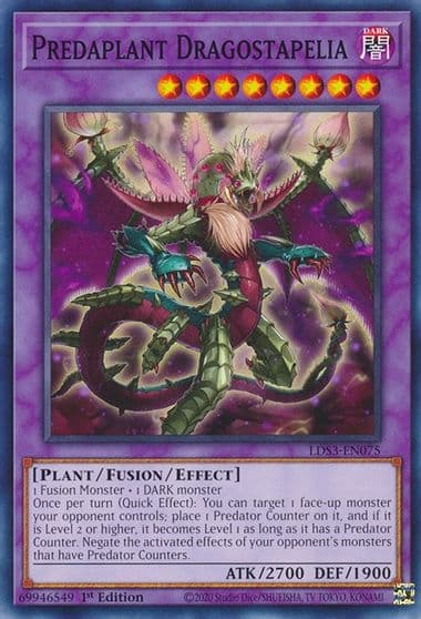 Predaplant Dragostapelia Legendary Duelists: Season 3 Yu-Gi-Oh! card