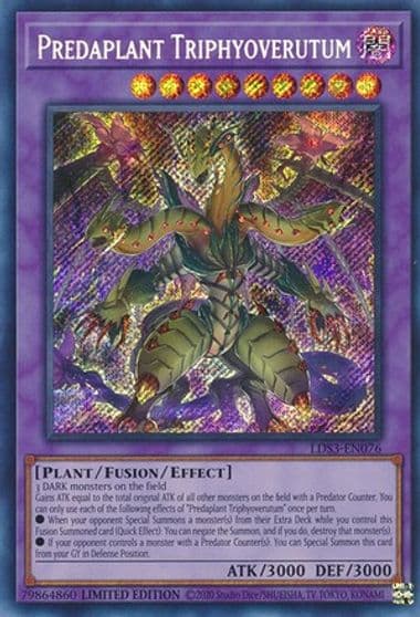 Predaplant Triphyoverutum Legendary Duelists: Season 3 Yu-Gi-Oh! card