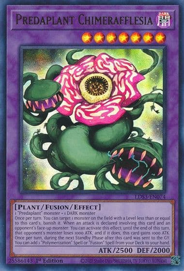 Predaplant Chimerafflesia Legendary Duelists: Season 3 Yu-Gi-Oh! card