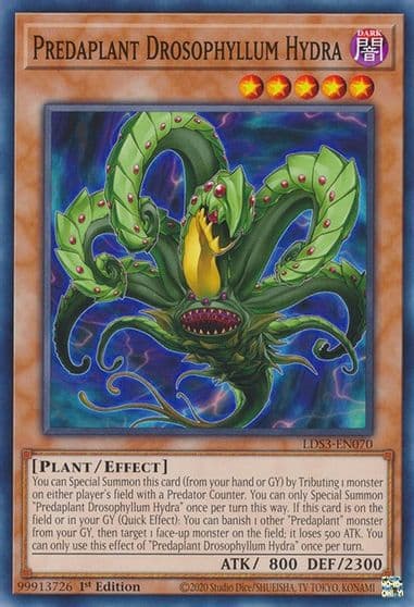 Predaplant Drosophyllum Hydra Legendary Duelists: Season 3 Yu-Gi-Oh! card