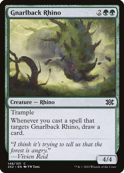 Gnarlback Rhino Double Masters 2022 Magic card