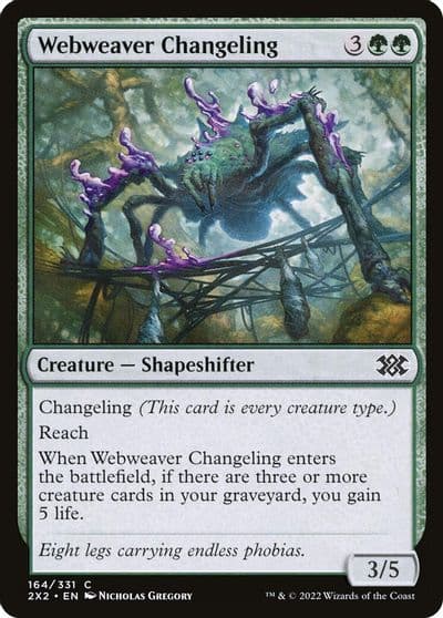 Webweaver Changeling Double Masters 2022 Magic card