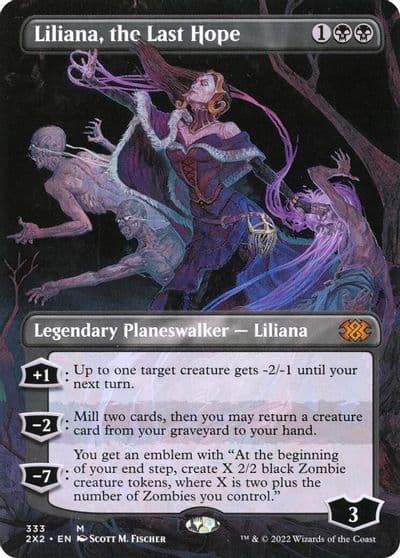 Liliana the Last Hope Borderless Double Masters 2022 Magic card