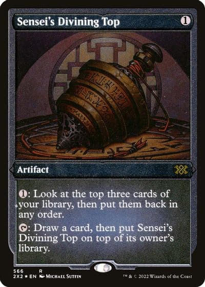 Senseis Divining Top Foil Etched Double Masters 2022 Magic card