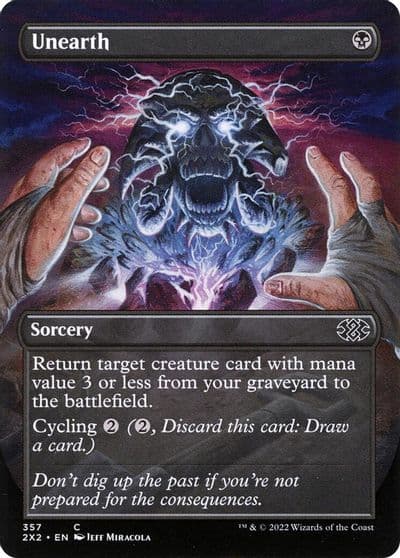 Unearth Borderless Double Masters 2022 Magic card
