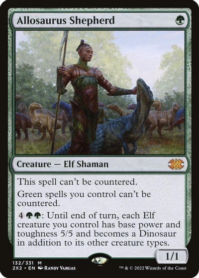 Allosaurus Shepherd Double Masters 2022 Magic card