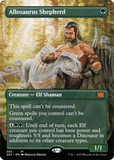 Allosaurus Shepherd Borderless Double Masters 2022 Magic card