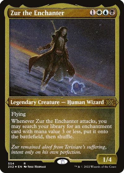 Zur the Enchanter Foil Etched Double Masters 2022 Magic card