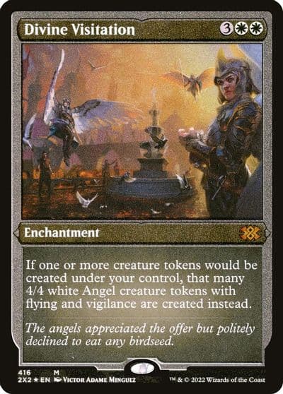 Divine Visitation Foil Etched Double Masters 2022 Magic card