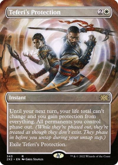 Teferis Protection Borderless Double Masters 2022 Magic card