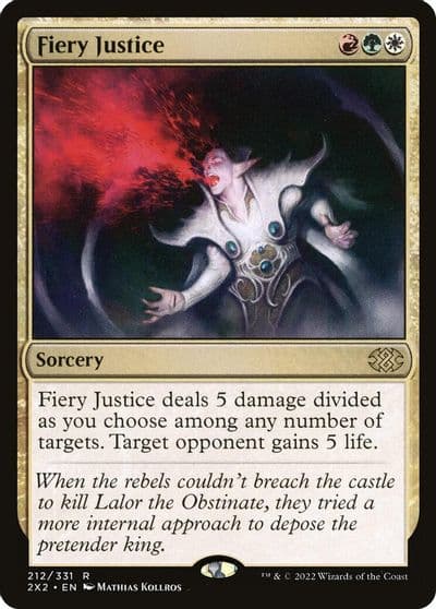 Fiery Justice Double Masters 2022 Magic card