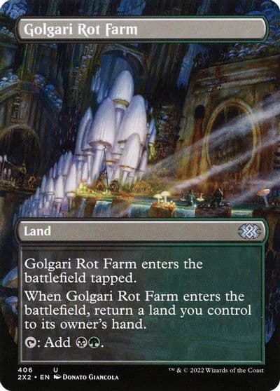 Golgari Rot Farm Borderless Double Masters 2022 Magic card