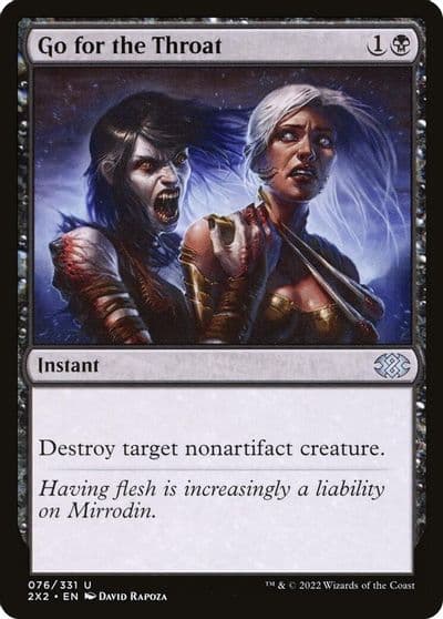 Go for the Throat Double Masters 2022 Magic card
