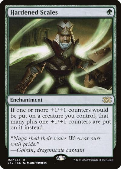 Hardened Scales Double Masters 2022 Magic card