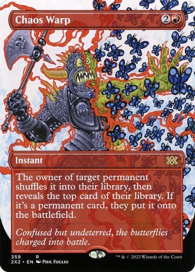 Chaos Warp Borderless Double Masters 2022 Magic card