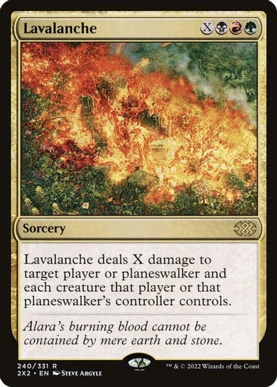 Lavalanche Double Masters 2022 Magic card