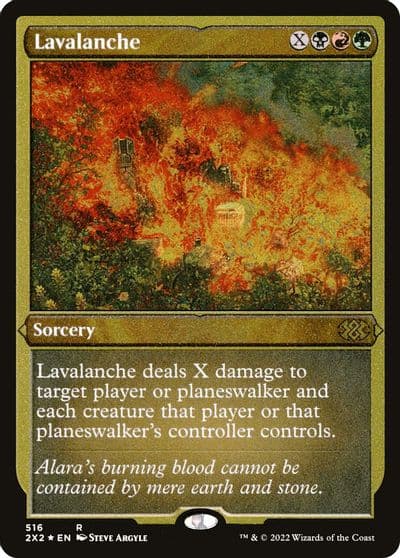 Lavalanche Foil Etched Double Masters 2022 Magic card