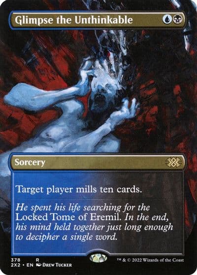 Glimpse the Unthinkable Borderless Double Masters 2022 Magic card