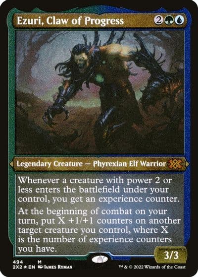Ezuri Claw of Progress Foil Etched Double Masters 2022 Magic card