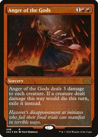 Anger of the Gods Foil Etched Double Masters 2022 Magic card